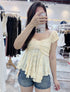 Sweetheart Neck Sleeveless Peplum Tops